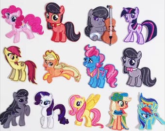 Toppe termoadesive ricamate ispirate a My Little Pony
