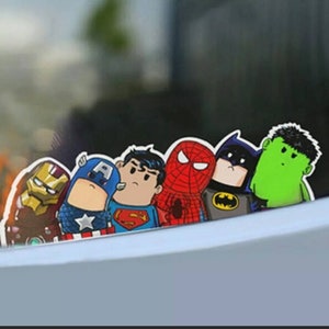 Super Hero Car Laptop Decal Sticker