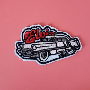 Elvis Hot Rod Embroidered Iron On Patch