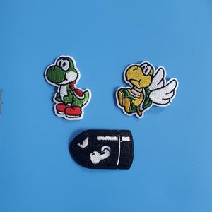 Game Yoshi Turtles Bundle Embroidered Iron On Patches 3pcs