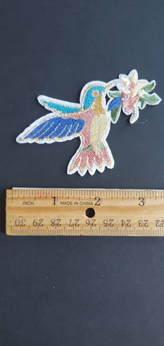 10 Toppe Ferro Su Uccellino Pz Applique Colibrì Abbigliamento - Foto 10