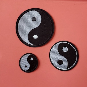 Ying Yang Symbol Embroidered Iron On Patches 3pc
