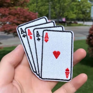 Straight Ace Karten Aufnäher zum Aufbügeln