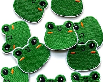 Cute Anime Frog Embroidered Iron On Patch