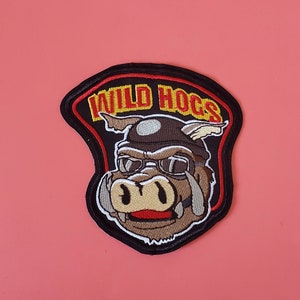 Wild Hogs Biker Embroidered Iron On Patch
