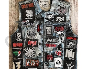 20pc Rock Metal Rap Bands Embroidered Iron On Patches Mystery Bundle