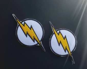 2pcs Flash Lightning Bolts Embroidered Iron On Patches