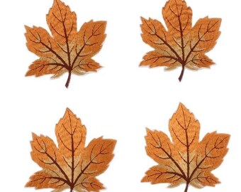 Toppa Termoadesiva A Forma Di Foglia D'acero Autunnale - Foto 8