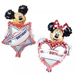 Birthday Minnie Mickey Mouse Balloon