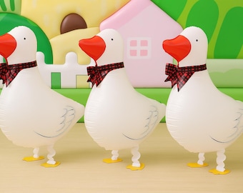 Globos de pato, ganso y gallo para caminar (paquetes de 3)