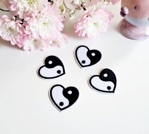 Patch Brodé Ying Yang KO Je Pêche - Thermo-collant Ou à Coudre, 7.6x7.6 Cm, Personnalisation Vêtements