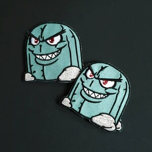 Set von 2 Evil Cactus Gestickte Aufnäher zum Aufbügeln