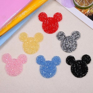 Rhinestones Mickey Mouse Embroidered Iron On Patch