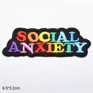 Social Anxiety Emo Embroidered Iron On Patch