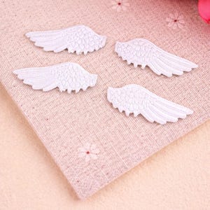 Tiny Angel Wings Embroidered Iron On Patches - 2 Pairs