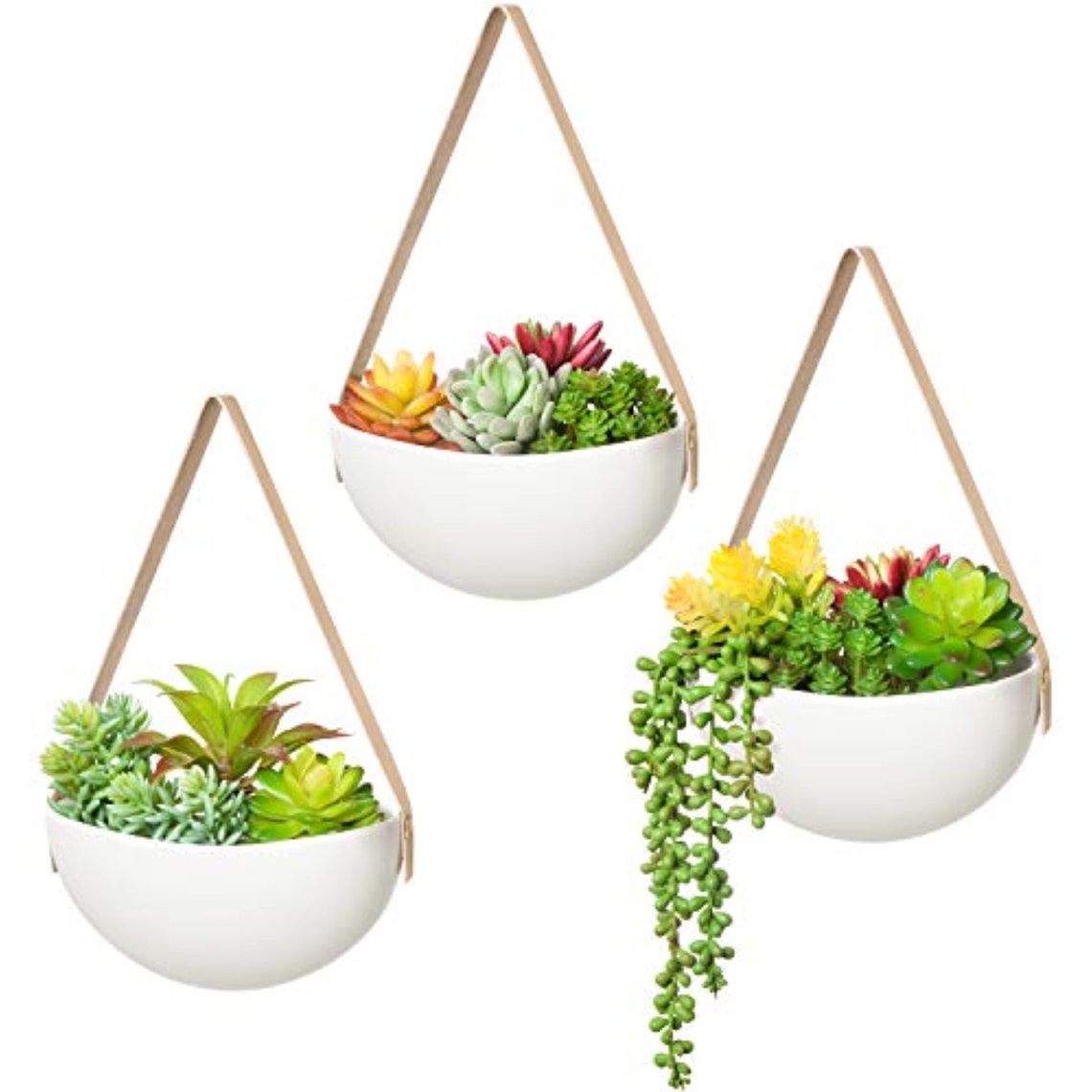 Ceramic Hanging Planter Wall Planters Set of 3 Modern Flower Etsy UK