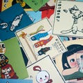 50 Japanese, Kawaii, Aesthetic stickers for scrapbooking & crafts