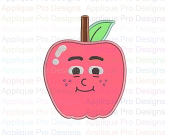 Apple And Onion 2 Applique Design 3 Sizes - 10 Formats - Instant Download