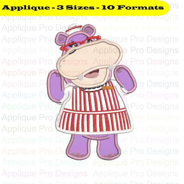 Hallie Doc Mcstuffins 4 Applique Design 3 Sizes - 10 Formats - Instant Download