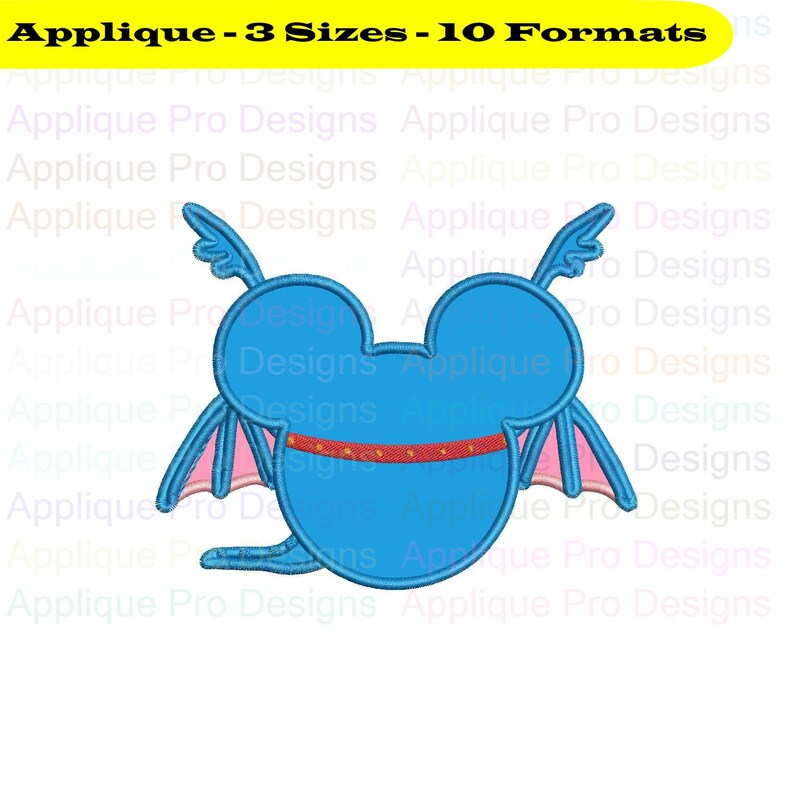 Stuffy Mickey Mouse Doc Mcstuffins Applique Design 3 Sizes 10 Formats Instant Download image 1