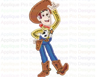 Woody Tipping His Hat Toy Story Applique Design 3 Sizes - 10 Formats - Instant Download