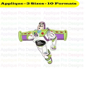 Buzz Lightyear Flying Toy Story Applique Design 3 Tailles - 10 Formats - Téléchargement instantané