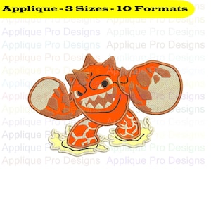 Eruptor Skylanders Applique Design 3 Sizes - 10 Formats - Instant Download