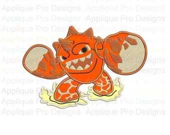 Eruptor Skylanders Applique Design 3 Sizes - 10 Formats - Instant Download