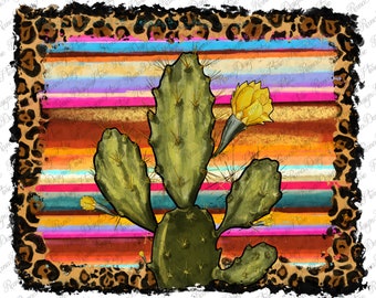 Serape Leopard Cactus Png, Serape Cactus Png, Leopard Cactus Png,Serape Cactus Background, Instant Download, Png Sublimation Design
