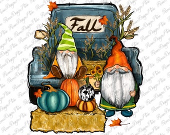 Farm Truck Autumn Gnomes Png Sublimation Design, Happy Fall Png, Gnome Png, Fall Vibes Png, Pumpkin Png, Fall Pumpkin Png, Instant Download