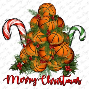 Merry Christmas Basketball png sublimation design download, Christmas png, Happy New Year png, Basketball png, sport png, designs download