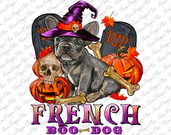 Français Boo Dog Png Sublimation Design, Bouledogue Français Png, Halloween Png, Halloween Bouledogue Français Png, Spooky Season Png, Téléchargement numérique