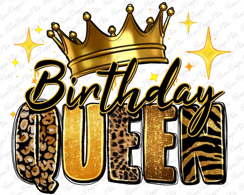 Birthday queen png sublimation design download, birthday party png, birthday png design, birthday png, sublimate designs download image 1