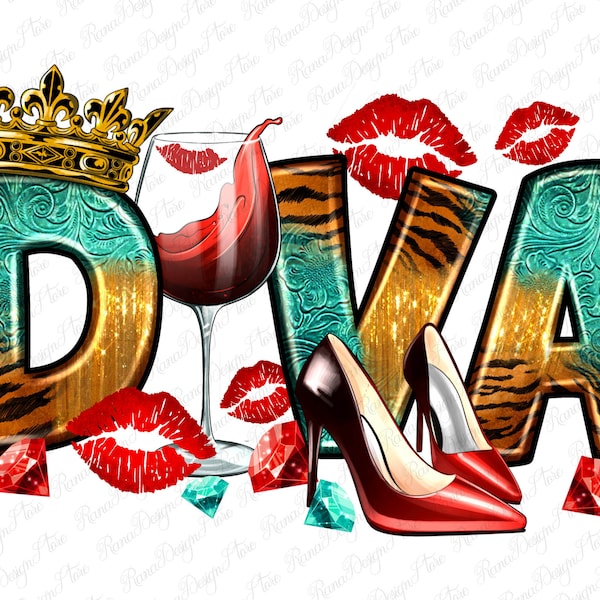 Diva png sublimation design download, queen png, crown png, black queen png, western Diva png, diva png design, sublimate designs download