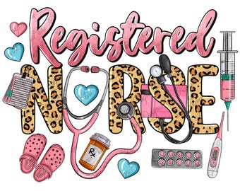 Registered Nurse png Sublimation Design Download, Nurse life png, Nursing png, Western RN png, Western Nurse png, sublimate designs download