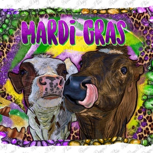 mardi gras cow