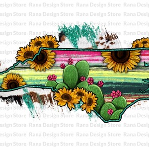 North Carolina Karte Png,North Carolina Karte,Sonnenblume North Carolina Karte,Serape North Carolina Karte,Western North Carolina,Digitaler Download