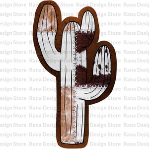 Western Cowhide Pattern Cactus Design Png, Leather Pattern, Cactus Png, PNG, Background Png, Sublimation Png, Instant Download
