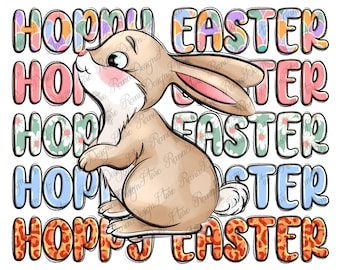 Hoppy easter png sublimation design download, Happy Easter Day png, Easter bunny png, Easter eggs png, sublimate designs download
