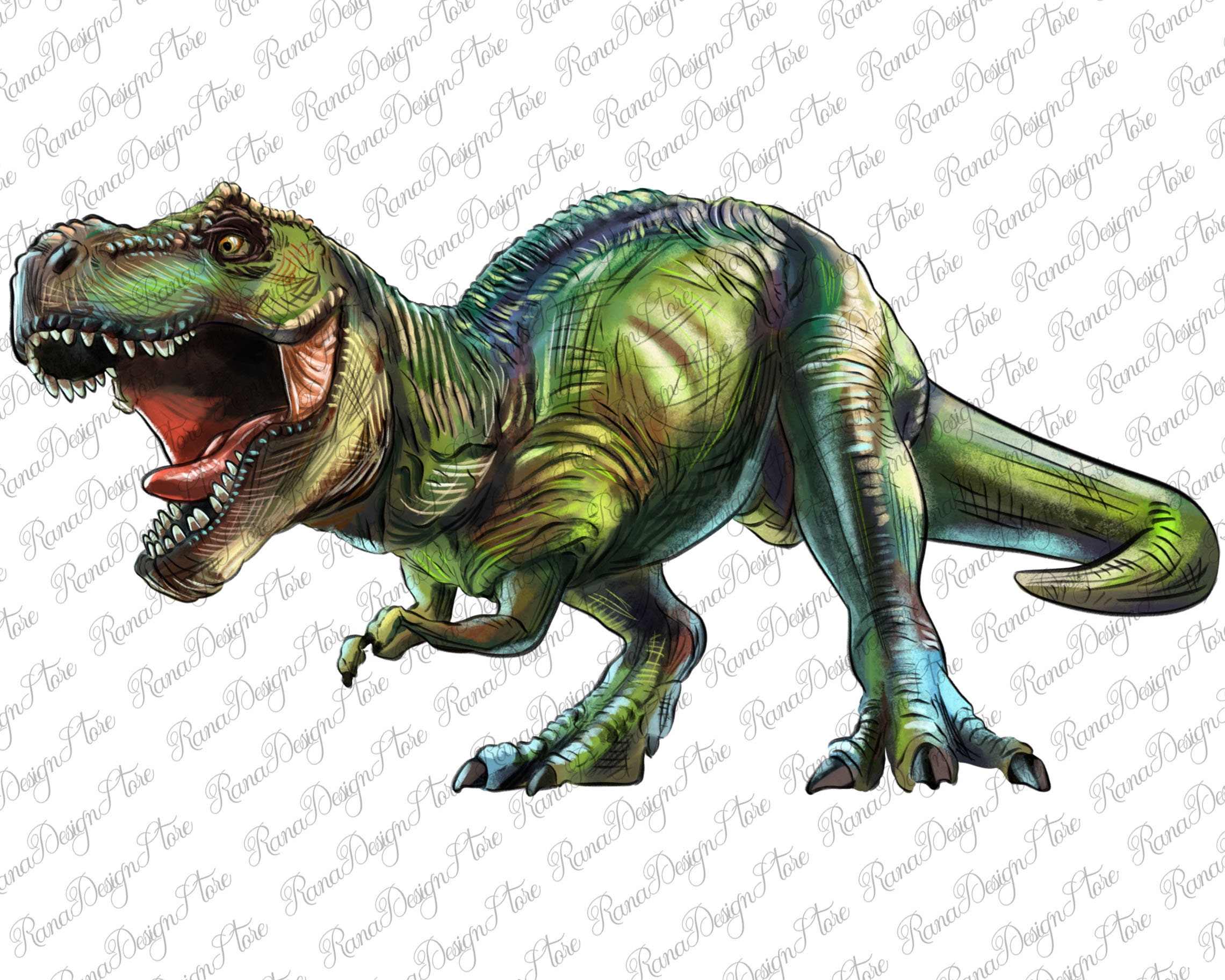 T-Rex Dinosaur Sublimation Design T-Rex Png T-Rex Dinosaur 