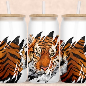 Tiger libbey glass png sublimation design download, Tiger libbey glass png, Tiger png, Tiger portrait png, sublimate designs download