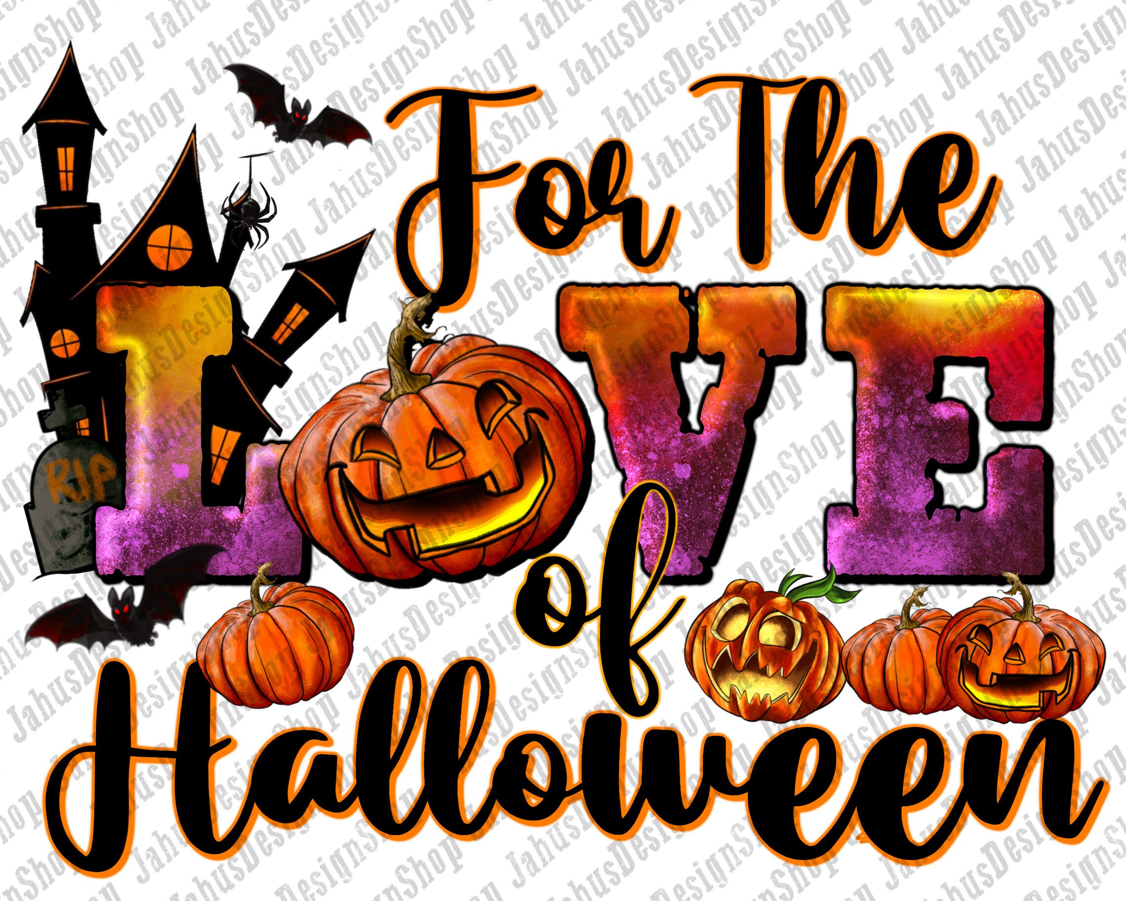 For the Love of Halloween Png Sublimation Design, Happy Halloween Png ...