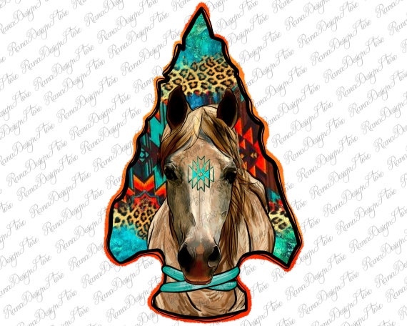 Arrowhead Horse Png Sublimation Design, Arrowhead Png, Horsehead Png, Horse Png, Western Horse Png, Instant Download, Sublimation Design Png