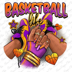 Basketball life afro girl sneakers png sublimation design download, sneaker life png, black woman png, sneaker girl png, sublimate download