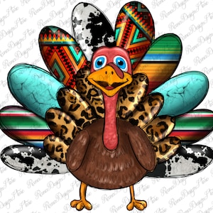 Thanksgiving Western Turkey Png Sublimation Design, Thanksgiving Turkey Png, Western Thanksgiving Png, Turkey Png, Instant Download