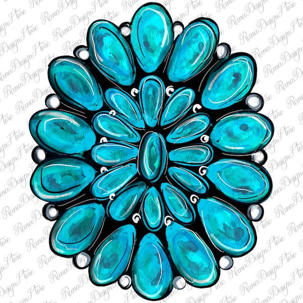 Turquoise Gemstone Jewelry PNG, Gemstone Png File, Western Gemstone Png,  PNG Sublimation Design Downloads, Instant Download