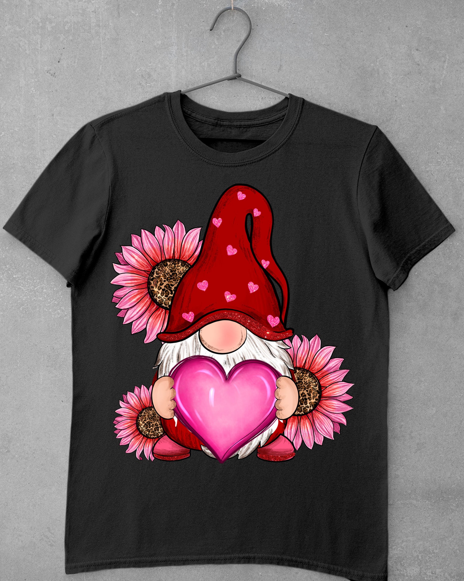 Happy Valentine's Day Gnome With Sunflower Png Sublimation - Etsy