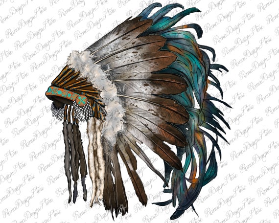 Deseo Inocente Subordinar Tocado de plumas indias Png Diseño de sublimación Png indio - Etsy España