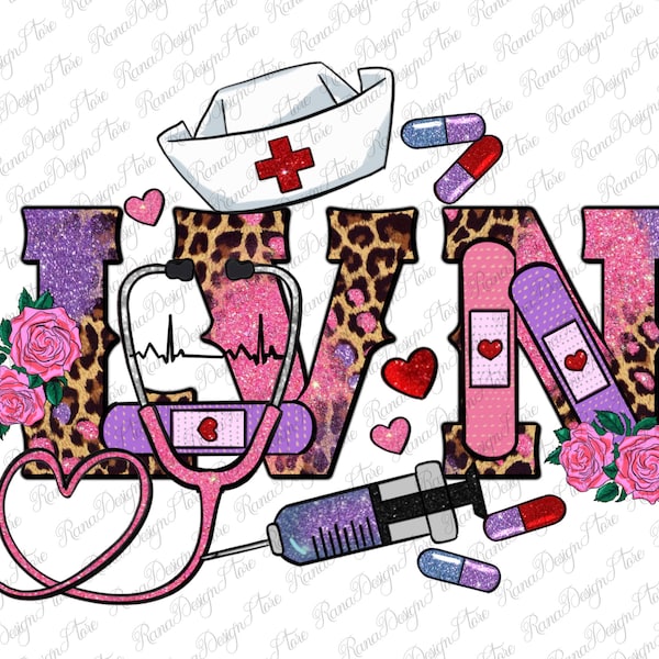 Valentine's Day LVN png sublimation design download, Happy Valentine's png, Nurse png, Licensed Vocational Nurse png, sublimate download