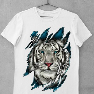 White Tiger Scratch Mark Png Sublimation Design, Animals Sublimation ...